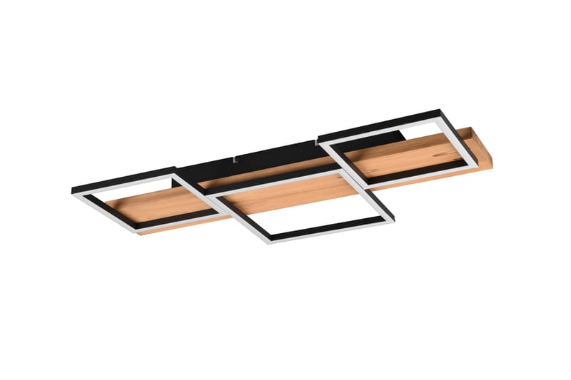 Harper LED Plafond 65 cm mattsvart/ trä - Trä - Belysning - Lampor & belysning inomhus - Sovrumslampa - Taklampa sovrum