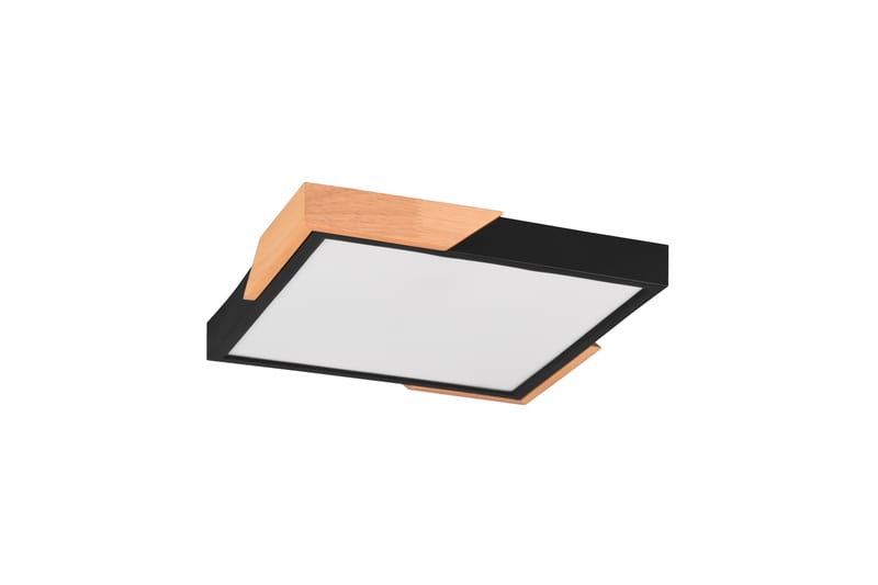 Meta LED plafond mattsvart/ trä - Matt svart/Trä - Belysning - Lampor & belysning inomhus - Sovrumslampa - Taklampa sovrum
