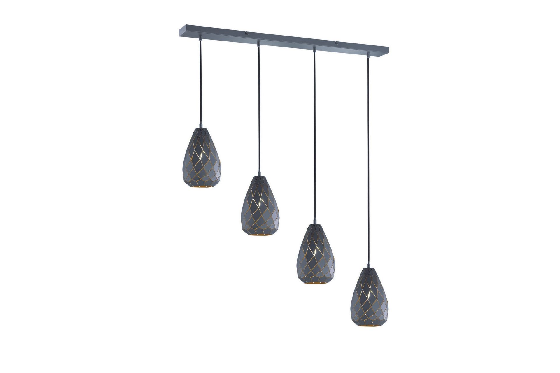 Onyx Taklampa 4L  E27 antracit/ guld - Antracit/Guld