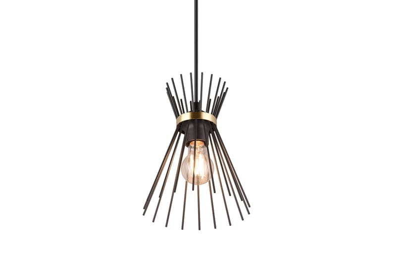 Rod Taklampa 1L E27 svart/ guld - Svart/Guld - Belysning - Lampor & belysning inomhus - Sovrumslampa - Taklampa sovrum