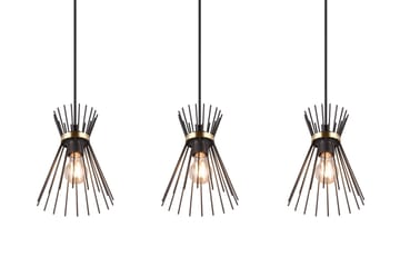 Rod taklampa 3L E27 svart/ guld - Svart/Guld - Belysning - Lampor & belysning inomhus - Sovrumslampa - Taklampa sovrum