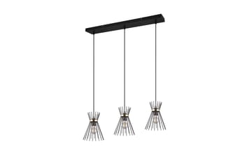Rod taklampa 3L E27 svart/ guld - Svart/Guld - Belysning - Lampor & belysning inomhus - Sovrumslampa - Taklampa sovrum