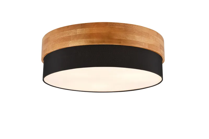 Seasons Plafond 50 cm E14 svart/ trä, Svart/Trä
