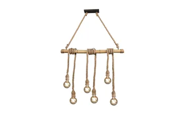 Wilma Taklampa 6L E27 bambu/ sisal - Sisal - Belysning - Lampor & belysning inomhus - Sovrumslampa - Taklampa sovrum