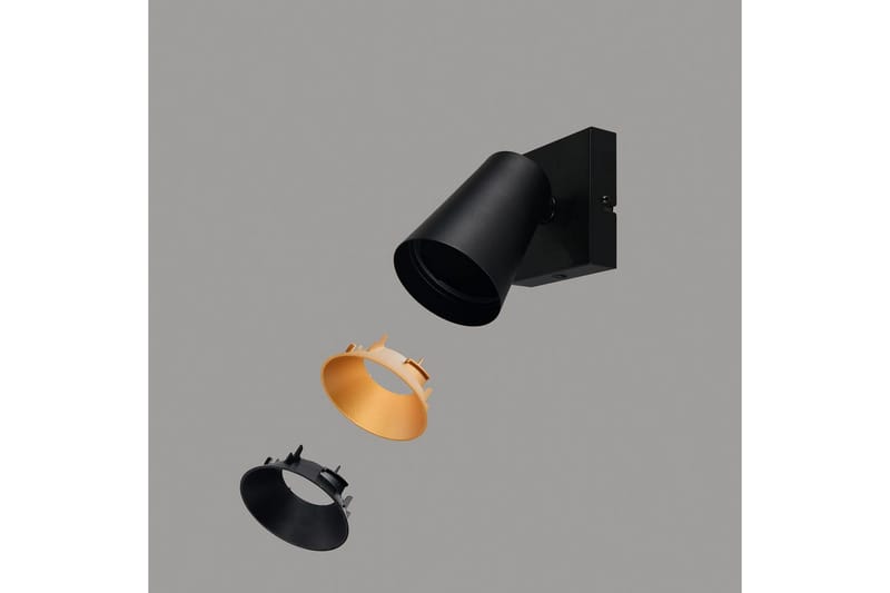 Spot TRIO Sharp 1-del, Mattsvart/guld - 1-del, Mattsvart/guld - Belysning - Lampor & belysning inomhus - Hall lampa