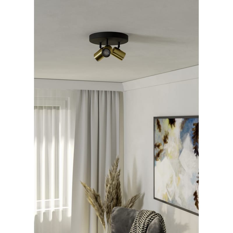 Spotlight Consuma Rund med 3 Lampor - Svart/Mässing - Belysning - Lampor & belysning inomhus - Hall lampa