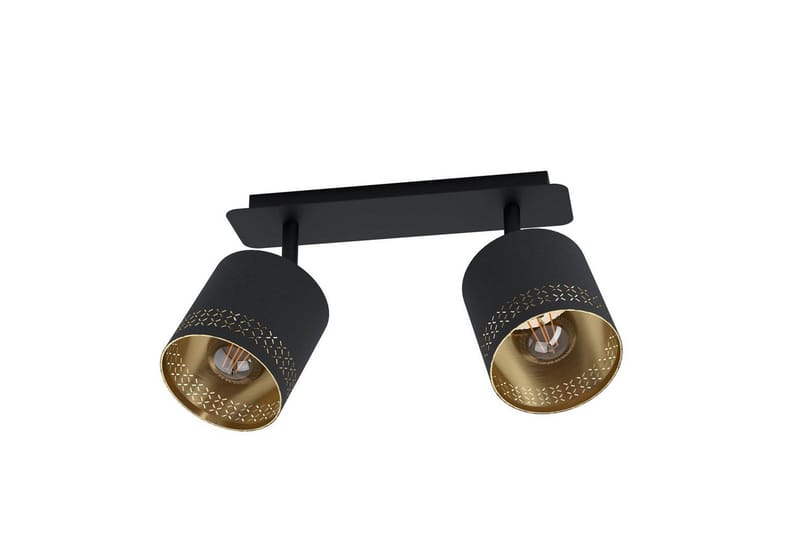 Spotlight Eglo Esteperra med 2 Lampor, Svart/Guld