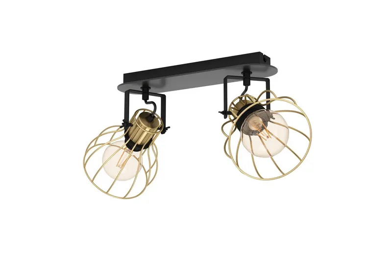 Spotlight Eglo Sambatello med 2 Lampor, Svart/Guld