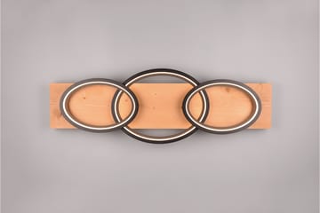 Barca LED plafond 3L mattsvart/ trä - Matt svart - Belysning - Lampor & belysning inomhus - Taklampa & takbelysning - Takplafond