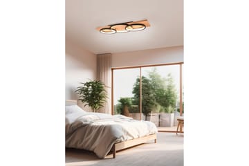 Barca LED plafond 3L mattsvart/ trä - Matt svart - Belysning - Lampor & belysning inomhus - Taklampa & takbelysning - Takplafond