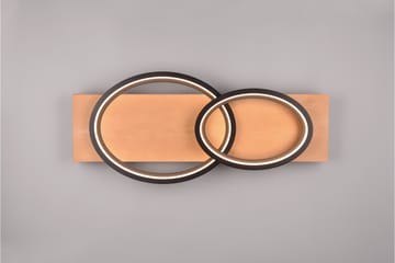 Barca LED plafond 2L mattsvart/ trä - Matt svart - Belysning - Lampor & belysning inomhus - Taklampa & takbelysning - Takplafond