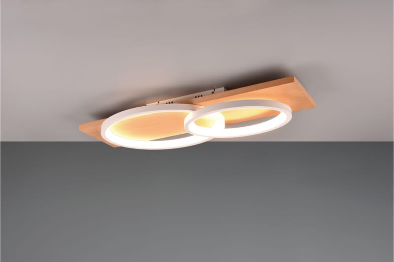 Barca LED plafond 2L mattsvart/ trä - Matt svart - Belysning - Lampor & belysning inomhus - Taklampa & takbelysning - Takplafond
