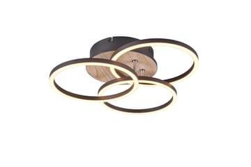 Circle LED taklampa mattsvart/ trä - Matt svart/Trä - Belysning - Lampor & belysning inomhus - Taklampa & takbelysning - Takplafond
