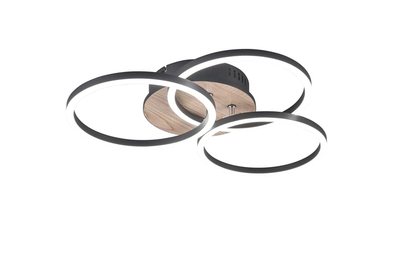 Circle LED Taklampa mattsvart/ trä - Matt svart/Trä - Belysning - Lampor & belysning inomhus - Taklampa & takbelysning - Takplafond