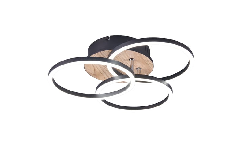 Circle LED Taklampa mattsvart/ trä - Matt svart/Trä - Belysning - Lampor & belysning inomhus - Taklampa & takbelysning - Takplafond