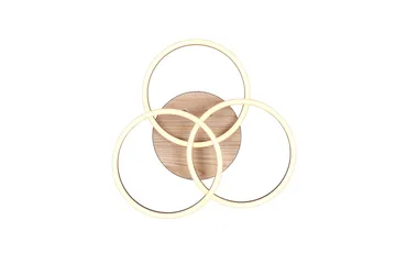 Circle LED Taklampa mattsvart/ trä - Matt svart/Trä - Belysning - Lampor & belysning inomhus - Taklampa & takbelysning - Takplafond