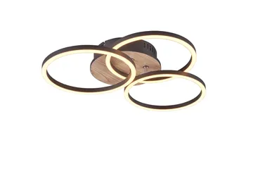 Circle LED Taklampa mattsvart/ trä - Matt svart/Trä - Belysning - Lampor & belysning inomhus - Taklampa & takbelysning - Takplafond