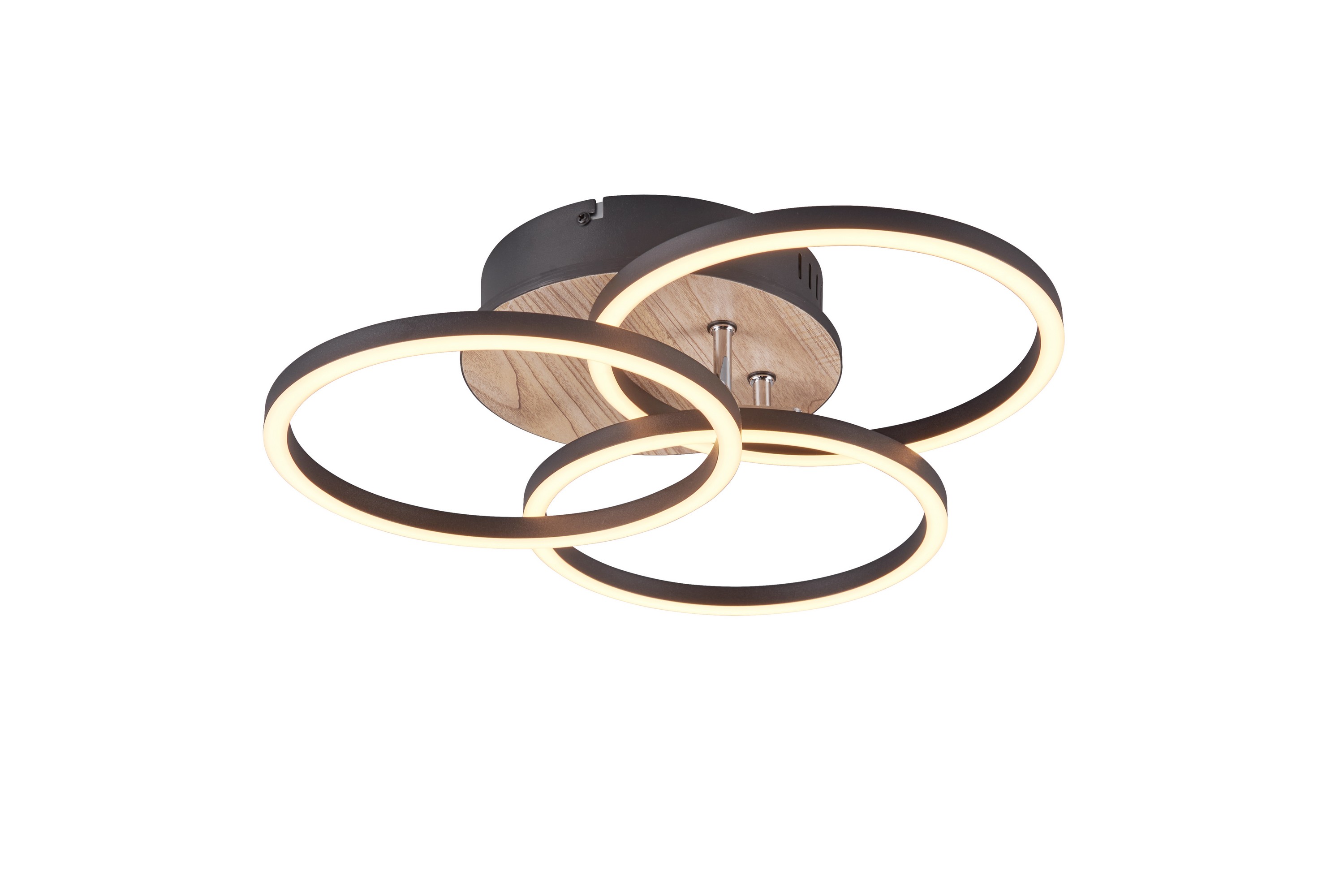 Circle LED taklampa mattsvart/träMatt svart/Trä