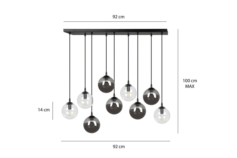 Cosmo 9 Mix2 pendel - Scandinavian Choice - Taklampa sovrum - Kökslampa & taklampa kök - Hall lampa - Fönsterlampa - Pendellampa & hänglampa - Taklampa vardagsrum - Fönsterlampa hängande - Taklampa & takbelysning