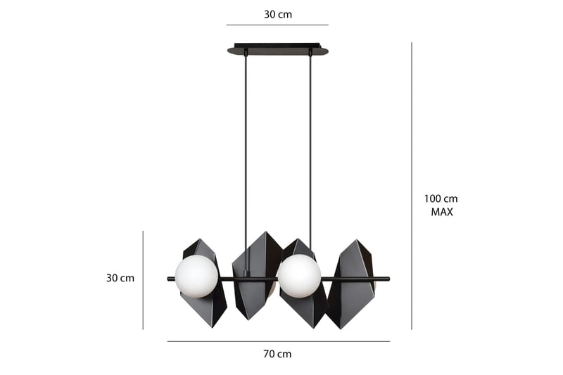 Drifton 4 pendel Svart - Scandinavian Choice - Taklampa sovrum - Kökslampa & taklampa kök - Hall lampa - Fönsterlampa - Pendellampa & hänglampa - Taklampa vardagsrum - Fönsterlampa hängande - Taklampa & takbelysning