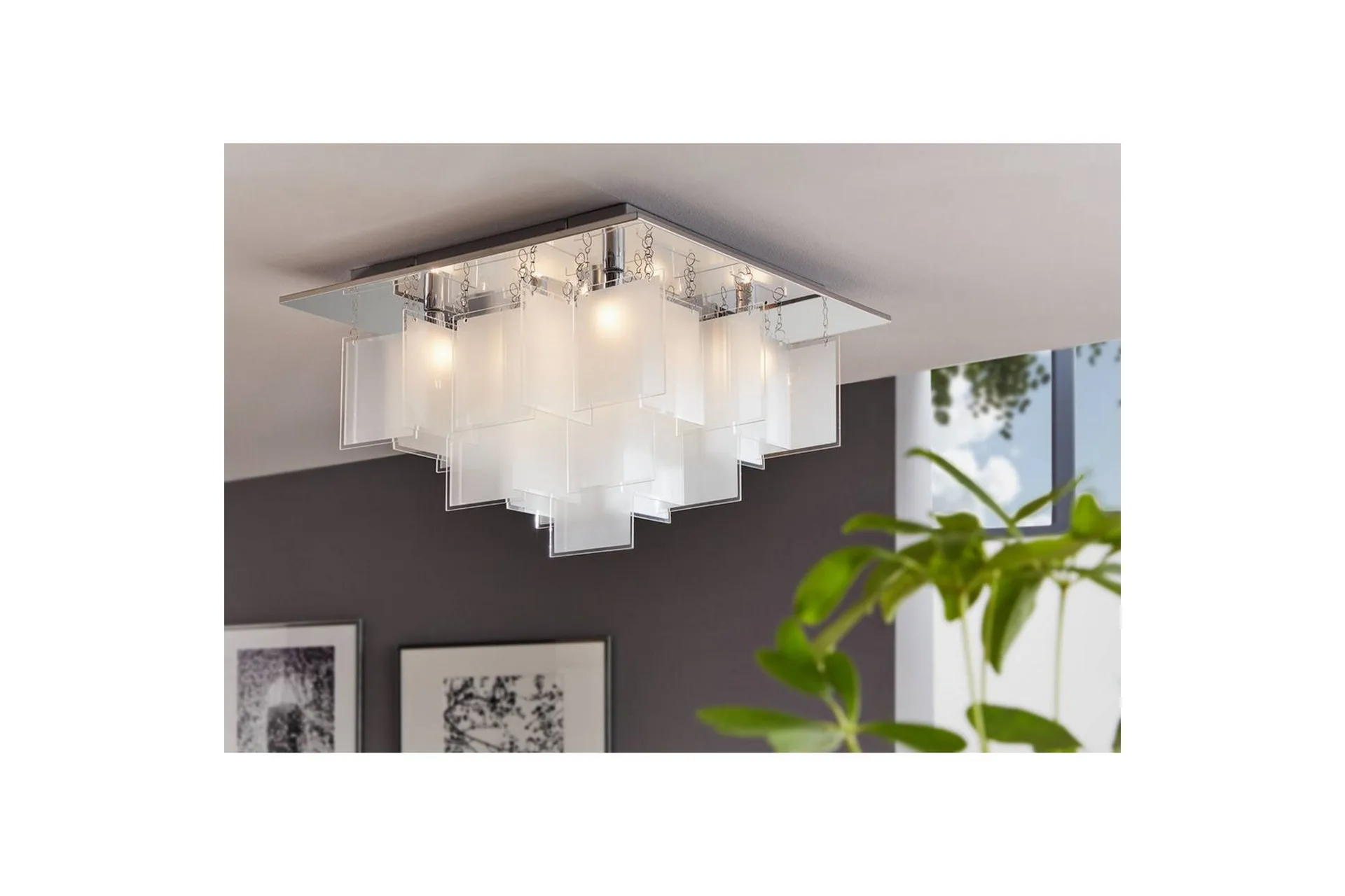 Alternativ bild 1 för EGLO CONDRADA 1 takbelysning - krom/vit