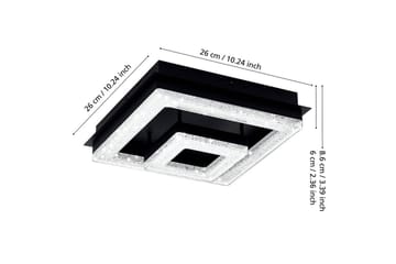 Taklampa Eglo Fradelo 1 240x240 mm - Svart/Grå - Belysning - Lampor & belysning inomhus - Taklampa & takbelysning