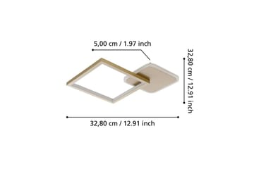 Taklampa Eglo Gafares Kvadrat Guldfärgad/Vit - Guld/Vit - Belysning - Lampor & belysning inomhus - Taklampa & takbelysning