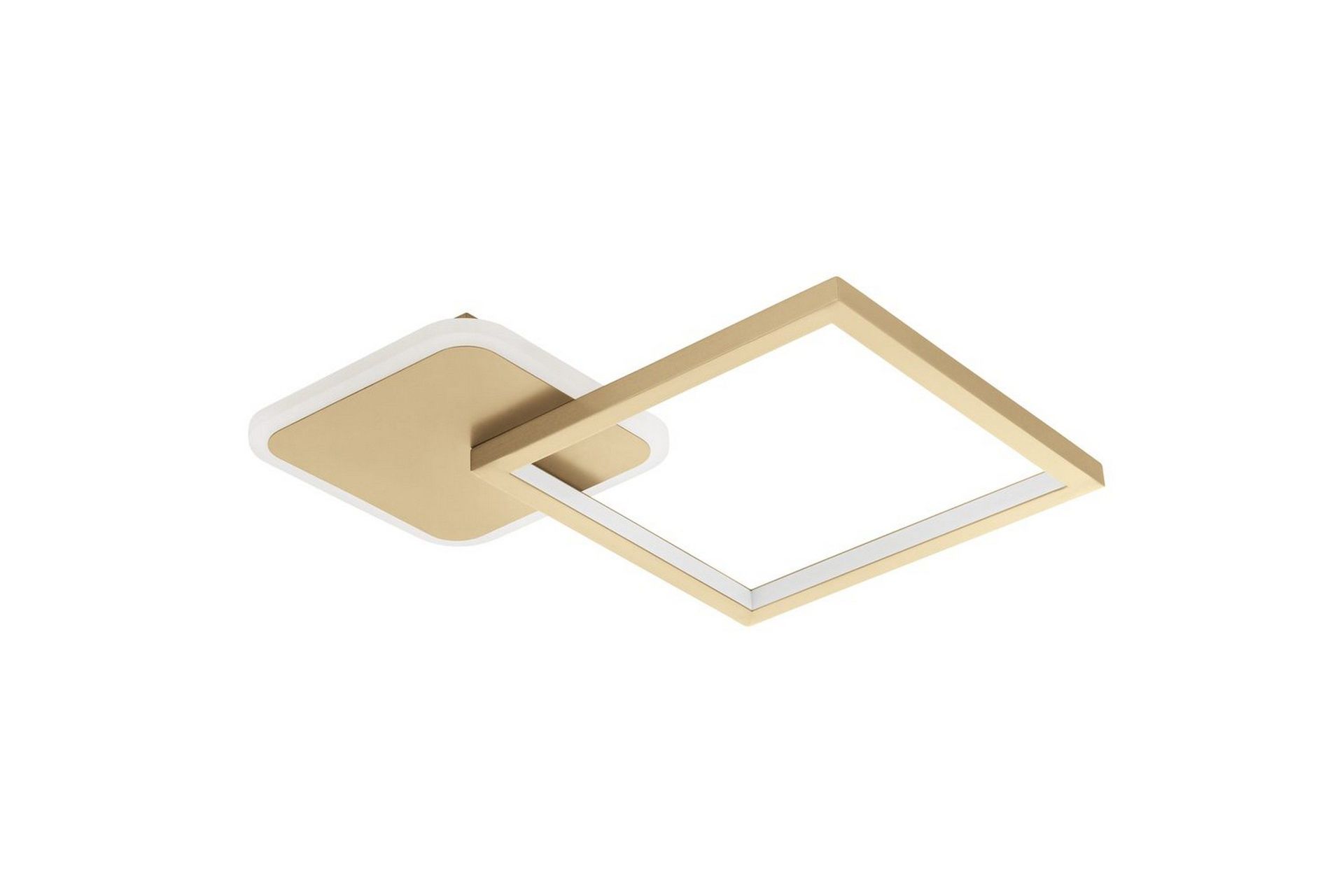 Taklampa Eglo Gafares Kvadrat Guldf&auml;rgad/Vit - Guld/Vit