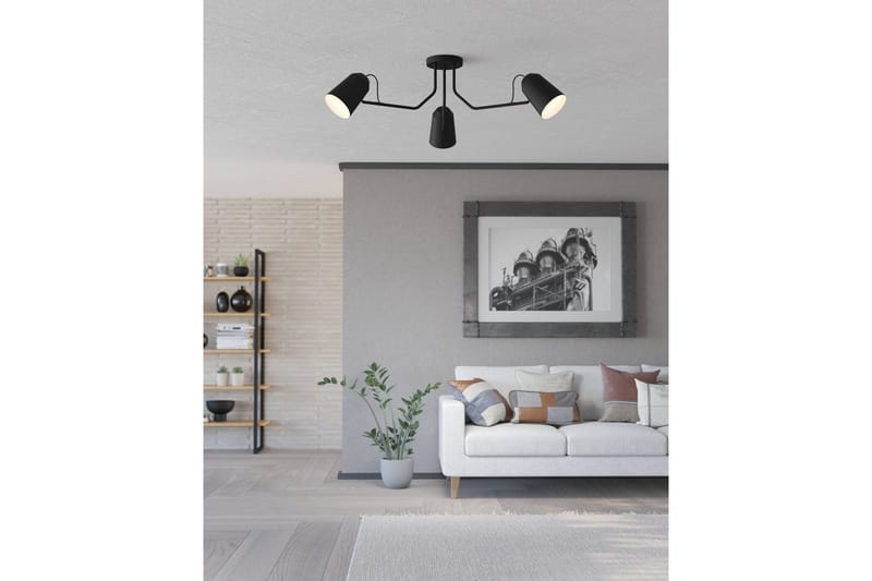 Taklampa Eglo Loreto - Svart/Vit - Belysning - Lampor & belysning inomhus - Taklampa & takbelysning - Takplafond