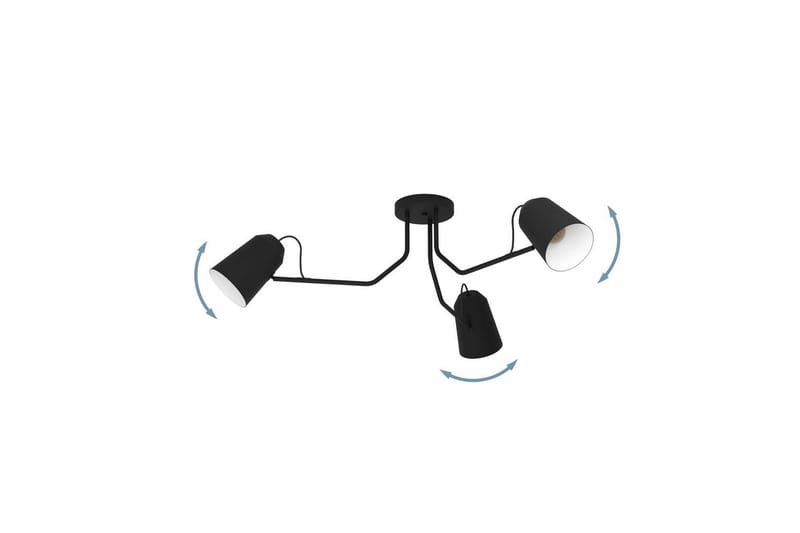 Taklampa Eglo Loreto - Svart/Vit - Belysning - Lampor & belysning inomhus - Taklampa & takbelysning