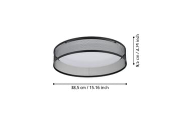 Taklampa Eglo Luppineria Ø385 mm Svart Vit - Svart - Belysning - Lampor & belysning inomhus - Taklampa & takbelysning - Takplafond