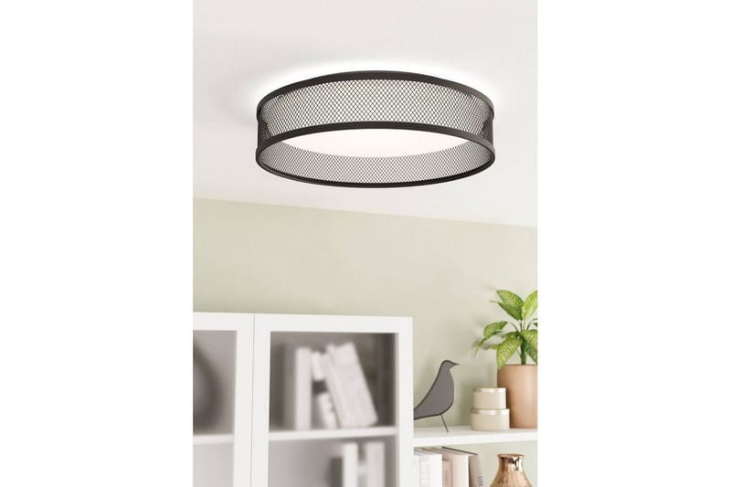 Taklampa Eglo Luppineria Ø385 mm Svart Vit - Svart - Belysning - Lampor & belysning inomhus - Taklampa & takbelysning