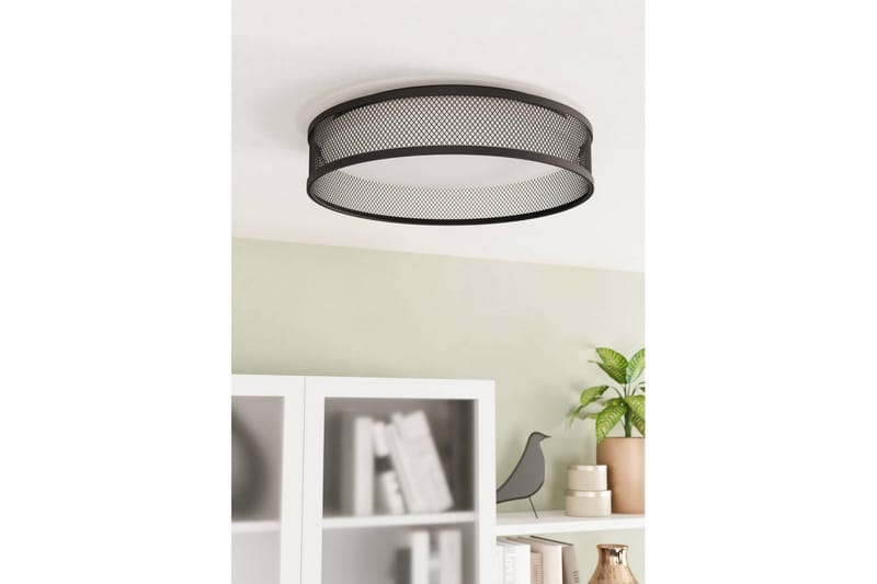 Taklampa Eglo Luppineria Ø385 mm Svart Vit - Svart - Belysning - Lampor & belysning inomhus - Taklampa & takbelysning
