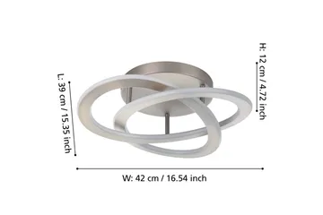 Taklampa Eglo Rolimare Nickel-Matt/Vit - Nickel - Belysning - Lampor & belysning inomhus - Taklampa & takbelysning - Takplafond