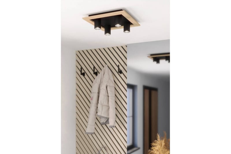 Taklampa Eglo Valcasotto 1 - Svart/Brun - Belysning - Lampor & belysning inomhus - Hall lampa