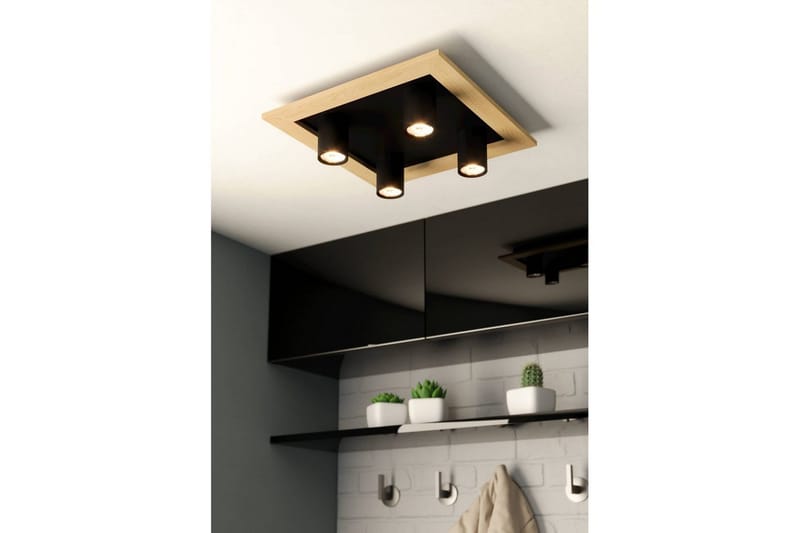 Taklampa Eglo Valcasotto 1 - Svart/Brun - Belysning - Lampor & belysning inomhus - Hall lampa