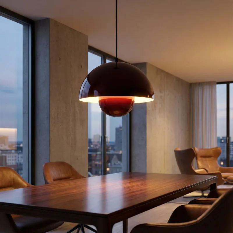 Eylul Pendellampa - Vinröd - Belysning - Lampor & belysning inomhus - Taklampa & takbelysning - Kristallkrona & takkrona