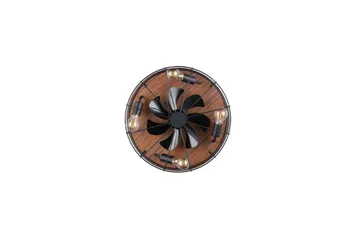 Fläkt TRIO Trondheim Mattsvart/trä - Mattsvart/trä - Belysning - Lampor & belysning inomhus - Taklampa & takbelysning - Takplafond