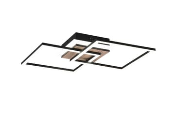 Giro LED taklampa fyrkant mattsvart/ trä - Mattsvart/Trä - Belysning - Lampor & belysning inomhus - Taklampa & takbelysning - Takplafond