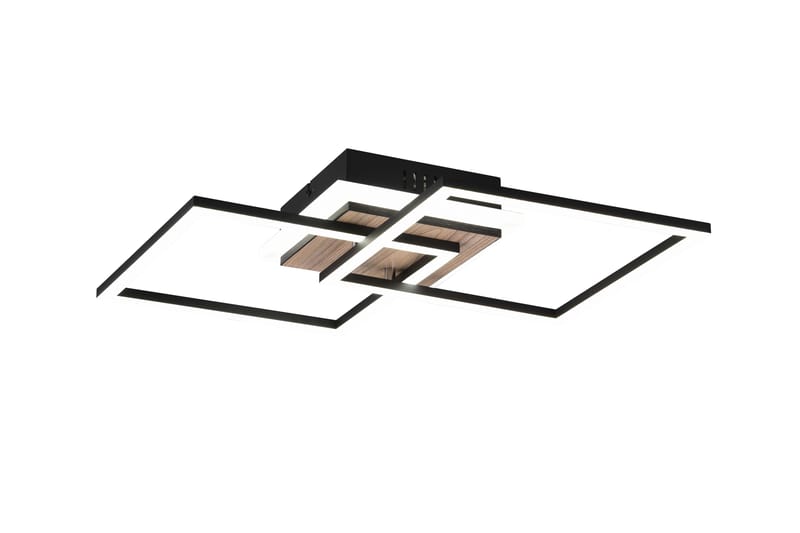 Giro LED taklampa fyrkant mattsvart/ trä - Mattsvart/Trä - Belysning - Lampor & belysning inomhus - Taklampa & takbelysning - Takplafond