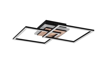 Giro LED Taklampa fyrkant mattsvart/ trä - Mattsvart/Trä - Belysning - Lampor & belysning inomhus - Taklampa & takbelysning - Takplafond