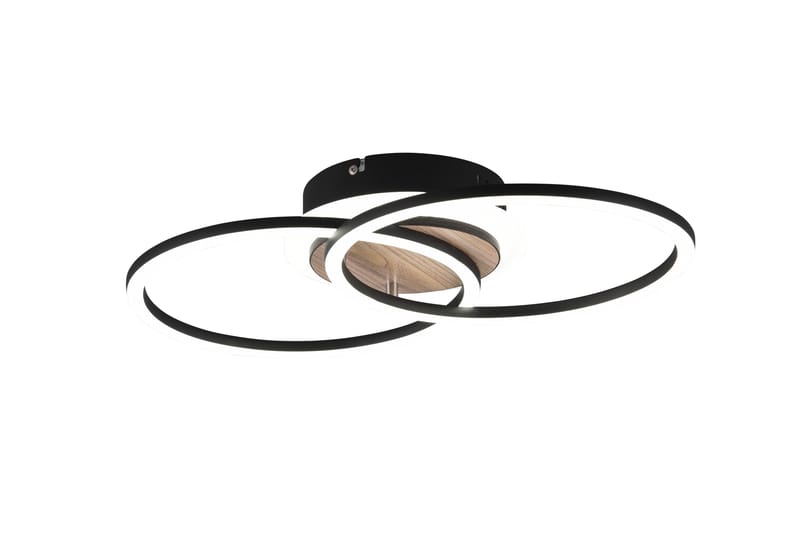 Giro LED taklampa rund mattsvart/ trä - Mattsvart/Trä - Belysning - Lampor & belysning inomhus - Taklampa & takbelysning - Takplafond