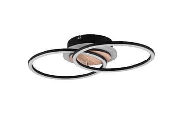 Giro LED taklampa rund mattsvart/ trä - Mattsvart/Trä - Belysning - Lampor & belysning inomhus - Taklampa & takbelysning - Takplafond