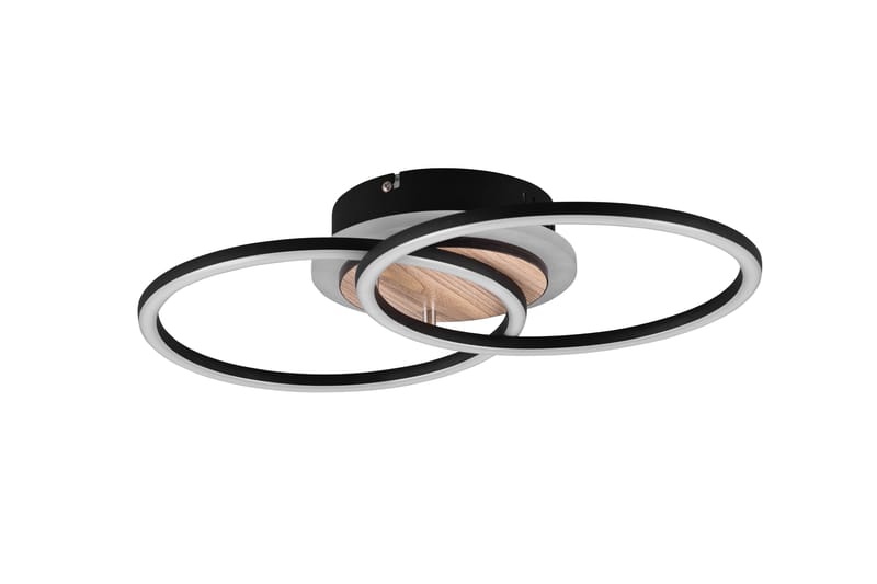 Giro LED Taklampa rund mattsvart/ trä - Mattsvart/Trä - Belysning - Lampor & belysning inomhus - Taklampa & takbelysning - Takplafond
