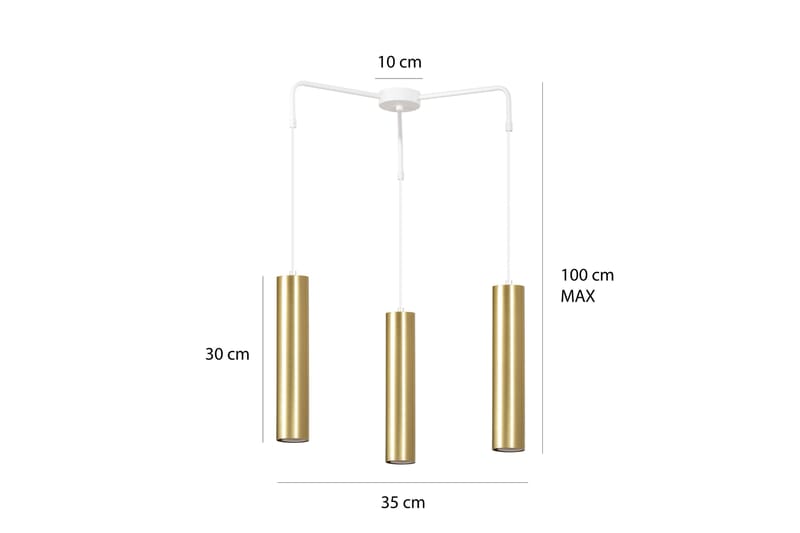 Goldi 3 Premium pendel Guld - Scandinavian Choice - Taklampa sovrum - Kökslampa & taklampa kök - Hall lampa - Fönsterlampa - Pendellampa & hänglampa - Taklampa vardagsrum - Fönsterlampa hängande - Taklampa & takbelysning