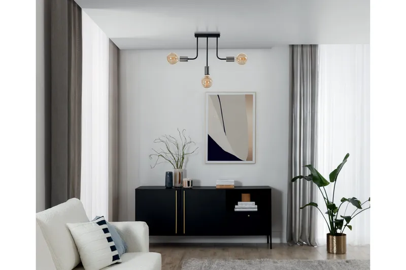 Indigeo Kristallkrona 47 cm - Svart - Belysning - Lampor & belysning inomhus - Taklampa & takbelysning - Kristallkrona & takkrona