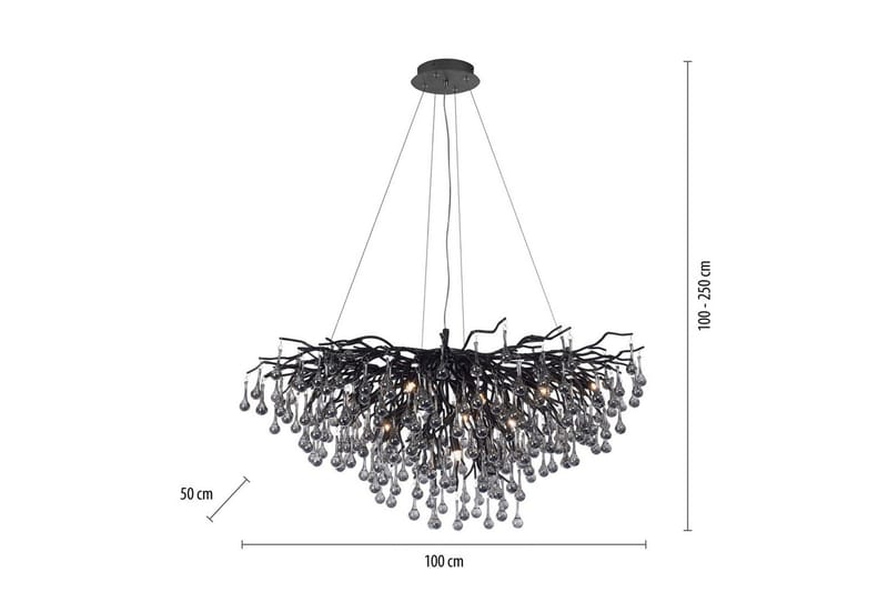 Istapp Paul Neuhaus Krona - Black - Belysning - Lampor & belysning inomhus - Taklampa & takbelysning - Kristallkrona & takkrona
