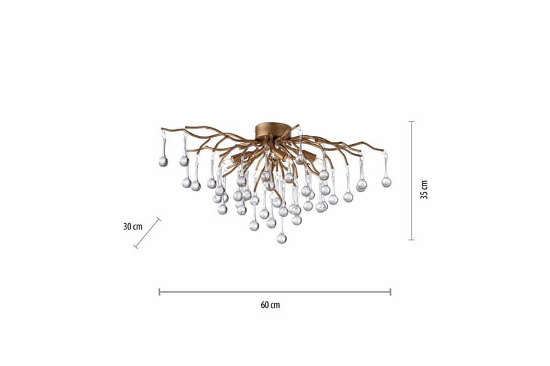 Istapp Paul Neuhaus Taklampa - Brass - Belysning - Lampor & belysning inomhus - Taklampa & takbelysning - Takplafond