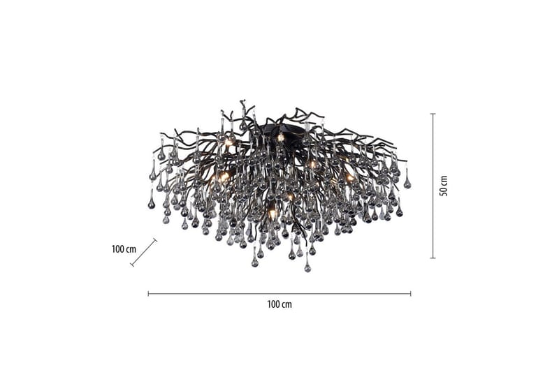 Istapp Paul Neuhaus Taklampa - Black - Belysning - Lampor & belysning inomhus - Taklampa & takbelysning - Kristallkrona & takkrona