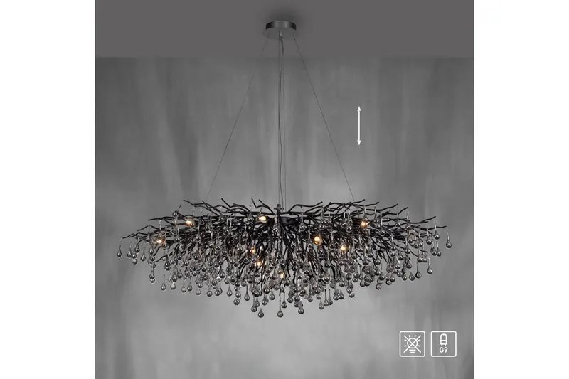 Istapp Paul Neuhaus Krona - Black - Belysning - Lampor & belysning inomhus - Taklampa & takbelysning - Kristallkrona & takkrona